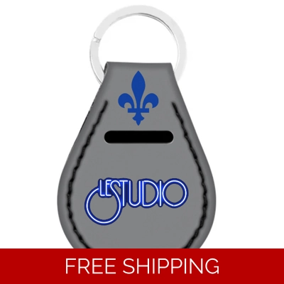 Custom Keychain Le Studio Blue Fleur de Lis